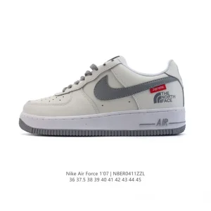 Nike Air Force 1 '07 Low White Sneakers with Cushioning Sole