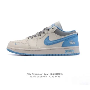 Jordan Air AJ1 Low Retro Basketball Shoes White Black Red