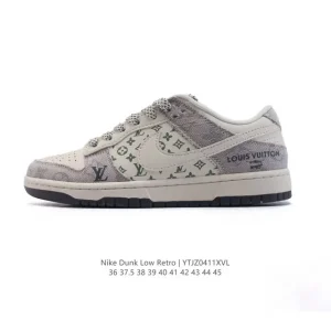 Nike Dunk Low Retro Louis Vuitton Collaboration Vintage Basketball Sneakers