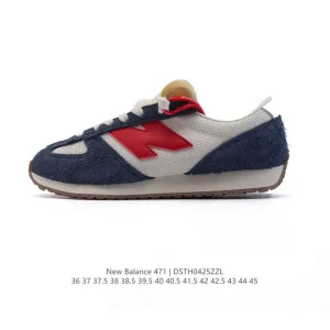 New Balance 471 Vintage Retro Leather Slim Classic Sneakers for Men and Women