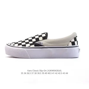 Vans Classic Slip-On Checkerboard Canvas Shoes for Men and Women