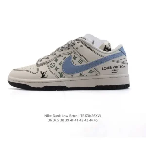 Nike Dunk Low Retro Louis Vuitton Collaboration Vintage Basketball Skate Shoes