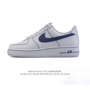 Nike Air Force 7 Low White Leather Sneakers with Bubble Sole