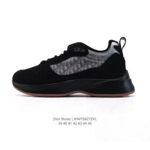 Dior Men's Low-Top Retro Running Sneakers with Thick Sole