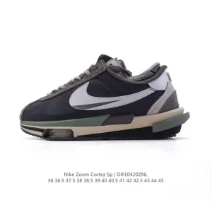 Nike Cortez Sacai Grey White Zoom Air Cushioning Running Shoes