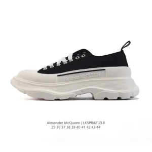 Alexander McQueen Sole Sneakers Low Top Thick Sole White