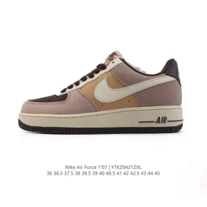 Nike Air Force 7 Low White Leather Low Top Casual Sneakers with Air Cushion Sole