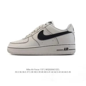 Nike Air Force 7 Low White Leather Sneakers with Air Cushion