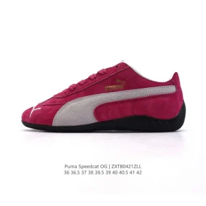 PUMA Speedcat OG Low-Top Retro Racing Sneakers with Suede Upper