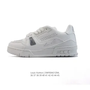 Louis Vuitton Trainer Sneaker Low White Leather Luxury Chunky Sole
