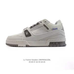 Louis Vuitton Trainer 2025 Snake Print Leather Men's Sneakers