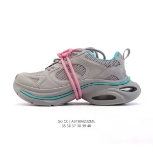 Gg Cc Luxury Chunky Sneakers for Women with Platform Height