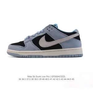 Nike SB Dunk Low Pro Vintage Leather Skateboarding Shoes for Men and Women