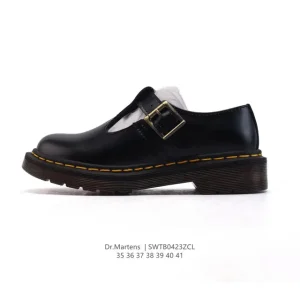 Dr Martens Women's Low-Platform Leather Boots Classic English Style