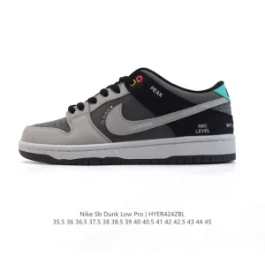Nike SB Dunk Low Pro Vintage Leather Skateboarding Shoes for Men and Women