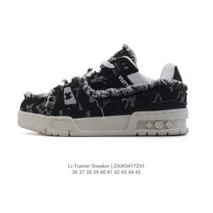 Louis Vuitton Trainer Sneaker Low Canvas Fashion Shoes