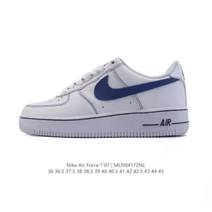Nike Air Force 7 Low White Leather Sneakers with Air Cushion