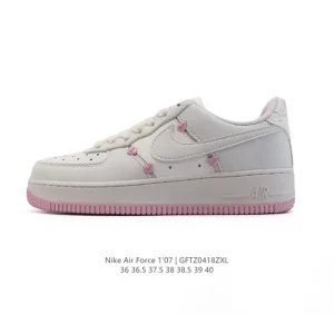 Nike Air Force 7 Low White Leather Low Top Sneakers with Air Cushion