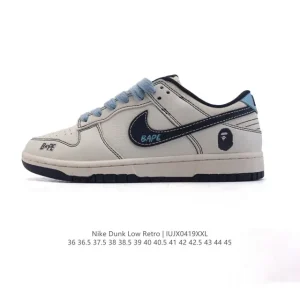 Nike Dunk Low Retro Classic Leather Basketball Sneakers for Men and Women