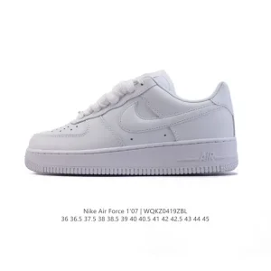 Nike Air Force 7 Low White Leather Air Cushion Sneakers