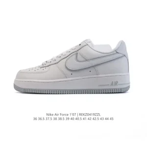 Nike Air Force 7 Low White Leather Casual Shoes with Air Cushion