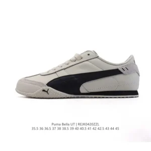 PUMA Bella Ut Leather Low Top Lifestyle Shoes with Softfoam+ Insole