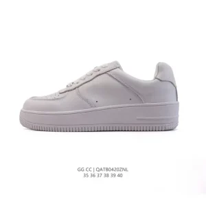 Nike Air Force 1 Low Platform Women's White Leather Casual Sneakers