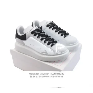 Alexander McQueen Flash Runner Smooth Leather Thick Sole Glow Sneakers