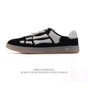 Amiri Skel-Top-Low-Sneakers Bone Shoes for Men and Women