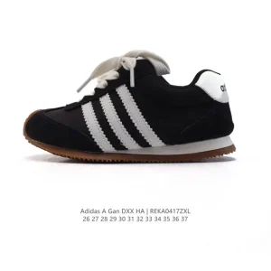 Adidas A Gan Shoes Classic Leather Canvas Sneakers for Kids