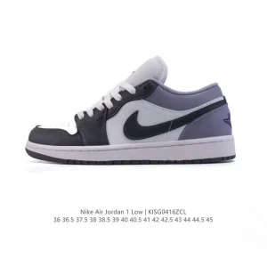 Jordan AJ1 Low Retro Black Leather Vintage Basketball Shoes
