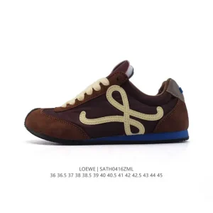 Loewe Ballet Runner Leather Fabric Sneaker T-Toe Low Top Casual Shoes