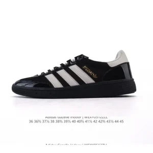 Adidas Originals Gazelle Indoor Retro Leather Sneakers with Gum Sole