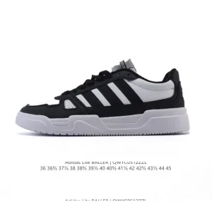 Adidas Lite Baller Low Top Sneakers White Black Jr5232