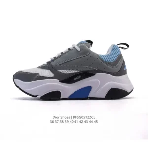 Dior B30 Low Top Retro Runner Sneakers with Thick Sole