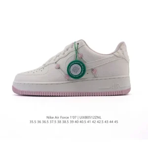 Nike Air Force 1 Lv8 Low Top Leather Sneakers with Cushioning
