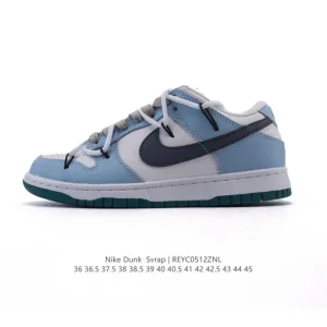 Nike Dunk Scrap Low DB0500 Multicolor Deconstructed Lace-Up Sneakers