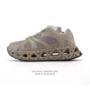 Dior Men's Low-Top Retro Running Sneakers with Thick Sole