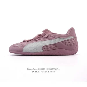 Puma Speedcat Ballet Mary Jane Shoes for Women - Silver Racing Style