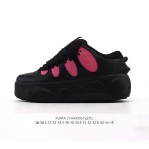 Puma Unisex Low-Top Platform Sneakers with Cushioning and Retro Design