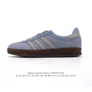 Adidas Originals Gazelle Indoor Retro Leather Sneakers Classic T-toe Gum Sole