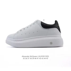 Alexander McQueen Flash Runner Thick Sole Leather Sneakers with Glow Effect