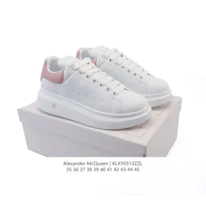 Alexander McQueen Flash Runner Thick Sole Glow Leather Sneakers