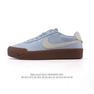 Nike Court Shot Men's Women's White Leather Sneakers Spring Casual Shoes