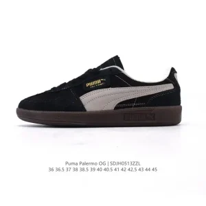 PUMA Palermo OG Army Trainer Vintage Leather Low-Top Sneakers