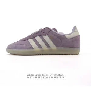 Adidas Samba Originals Classic Training Sneakers in White Leather