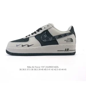 Nike Air Force 1 '07 Low White Leather Sneakers with Air Cushion
