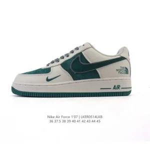 Nike Air Force 1 07 Low White Leather Sneakers with Air Cushioning
