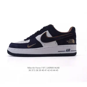 Nike Air Force 1 '07 Low White Leather Sneakers with Air Cushion