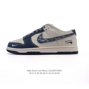 Nike SB Dunk Low HF8022 Vintage Leather Skateboarding Shoes for Men and Women